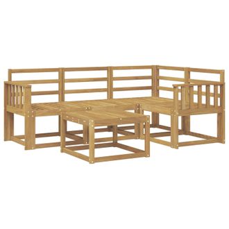 vidaXL Conjunto De Sof&aacute;s De Exterior 5 Pcs Blanco 59 X 59 X 37 Cm Vidaxl