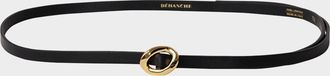 Déhanche Orbite Skinny Leather Belt