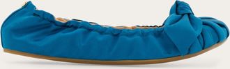 Ferragamo Women Bow embellished ballet flat Blue Size 10.5