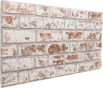 vidaXL Paneles De Pared 10 Uds. 100 X 50 Cm Rojo Y Blanco Espuma Eps Vidaxl