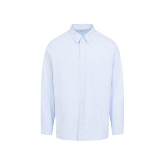 Saint Laurent Light Blue Point Collar Oxford Shirt