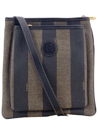 Fendi Fendi Black Pequin Canvas Handbag (Authentic Pre-Loved)