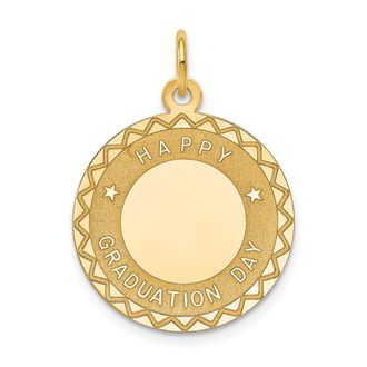 Diamond2Deal 14k Yellow Gold HAPPY GRADUATION DAY Charm