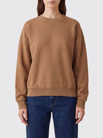 Saint Laurent Felpa girocollo in cotone certificato con spalle cadute
