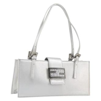 Fendi Pre-owned Vintage Hand Bag - Dames - Vintage Schoudertas - Grijs - ONE Size - Leer - Vintage