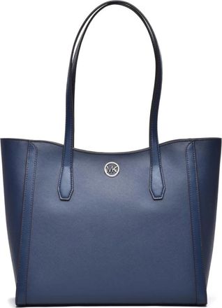 Michael Kors Leida Tote Bag - Dames - Shoppers - Blauw - ONE Size - Leer - Tassen