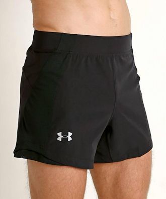 Under Armour Mens Speed Pocket Reflective Shorts In Black