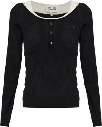 Baum Und Pferdgarten Clary Top - Dames - Longsleeves - Zwart - L - Tops
