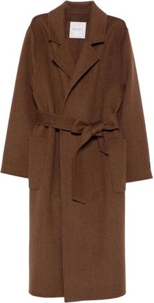 Ermanno Scervino 00567 Cacao Cappotto - Dames - Jas met riem - Bruin - XS - Jassen