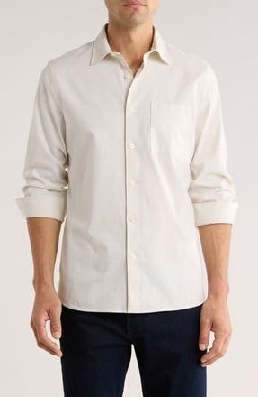 Nordstrom Solid Oxford Button-Up Shirt in Grey Jet - White Eoe at Nordstrom Rack, Size Xx-Large