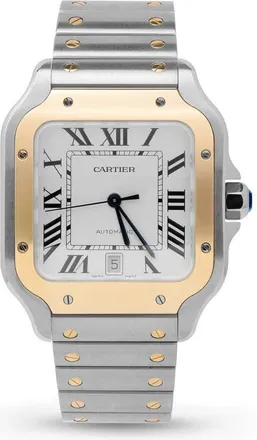 Cartier Pre-owned Cartier Santos De Cartier Automatic White Dial Mens Watch 4072