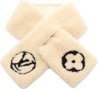 Louis Vuitton Pre-owned Scarves, female, Beige, Size: ONE SIZE Pre-owned Leather scarves