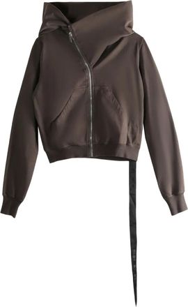 Rick Owens Giacca con cappuccio e zip - Marrone