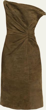 Proenza Schouler Kaelin Off-The-Shoulder Suede Mini Dress