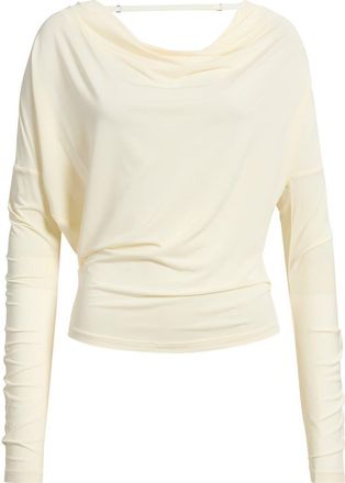 Helmut Lang Long Sleeve Cowl Back Top in Winter White at Nordstrom, Size X-Small