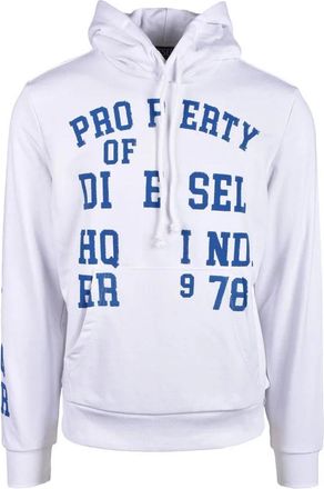 Diesel White Printed Cotton-Blend Sweatshirt