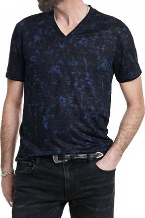 John Varvatos Wooster V-Neck Tee In Midnight