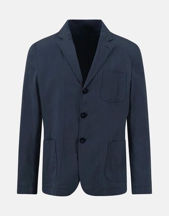 Fynch-Hatton Mens Stretch Cotton Patch Pocket Blazer Dark Navy - Size: 40/Regular