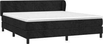 vidaXL Vidaxl - Cama Box Spring Con Colch&oacute;n Terciopelo Negro 180x200 Cm
