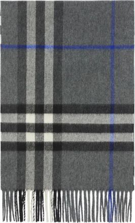 Burberry Check Cashmere Sjaal - Dames - Wintersjaals - Grijs - ONE Size - Kasjmier - Accessoires