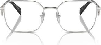 Prada 55mm Irregular optical glasses in Silver at Nordstrom