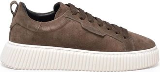 Antony Morato Brown Leather Sneakers