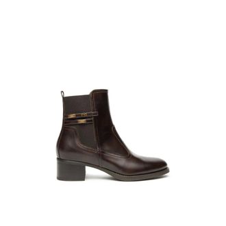 Nero Giardini Heeled Boots, female, Brown, 3 UK, Leather ankle boots with side zip