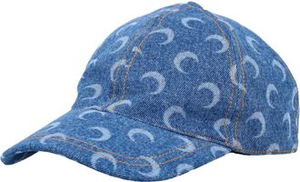 Marine Serre Caps, unisex, Blue, Size: ONE SIZE Moon Laser Denim Baseball Cap Light Blue