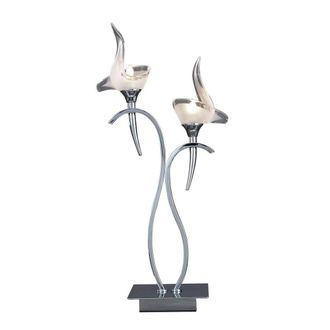 Netlighting Viena Table Lamp 2 Light G9 Polished Chrome in Grey