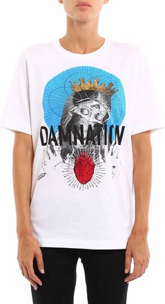 Dsquared2 Mens Damnation Print Cotton T-Shirt In White