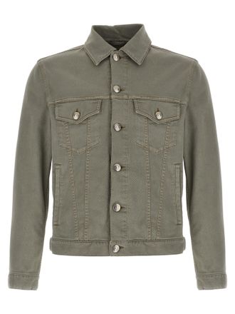 Brunello Cucinelli Gray Cotton Denim Mens Jacket