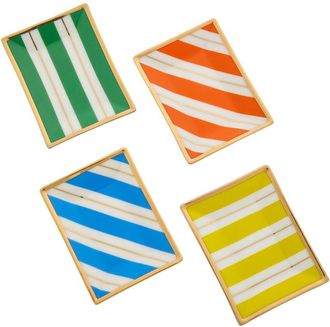 Jonathan Adler Set Of 4 Portofino Petite Trays