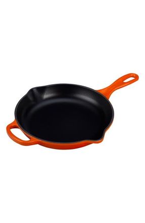 LE CREUSET Signature 9-Inch Enamel Cast Iron Skillet in Flame at Nordstrom
