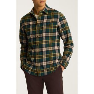 Bonobos Slim Fit Plaid Stretch Flannel Button-Up Shirt in Blakely Plaid at Nordstrom, Size Xx-Large
