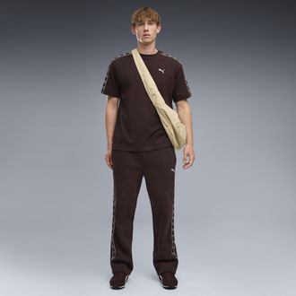 Puma Pantaloni Essentials Elevated Tape dal taglio morbido da uomo, Abbigliamento, Marrone, XXL