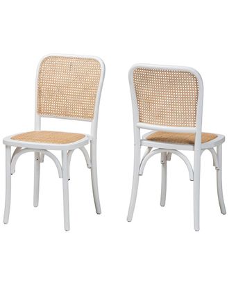 Baxton Studio Neah Japandi Rattan Dining Chair