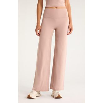Zella Zen High Waist Straight Leg Pants in Pink Fawn at Nordstrom, Size Xx-Large