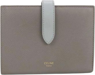 Celine Pre-owned Wallets, female, Gray, Size: ONE SIZE Pre-owned Leather Wallet