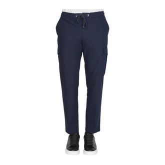 HUGO BOSS Cargo Style Sports Trousers - male - Boss - Tapered Trousers - Blue - L - Trousers