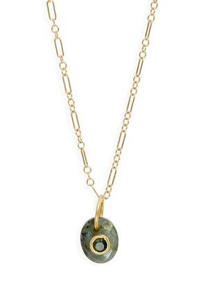CHILD OF WILD Stonelight Labradorite & Agate Pendant Necklace in Gold at Nordstrom