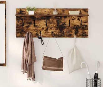 vidaXL Vidaxl Appendiabiti A Muro A Parete Rovere Fum&eacute; 100 X 40 X 12 Cm