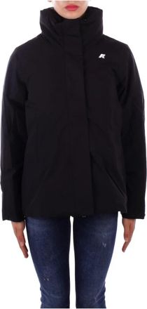 K-Way Voorlogo Ritsjas Twee Zakken - Dames - Zomerjassen - Zwart - L - Polyester - Jassen