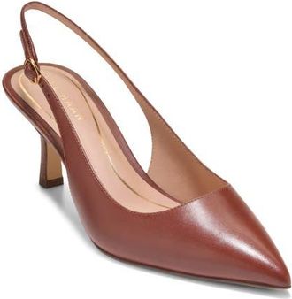 Cole Haan Hansell Slingback Pointed Toe Pump in Ch Dk Cuoio Ltr at Nordstrom, Size 9.5