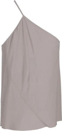 Rick Owens Grey One Shoulder Top