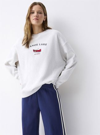 Twik Womens Oversized destination fleece sweatshirt