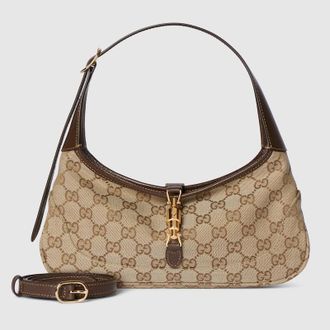 Gucci Jackie Slim Medium Shoulder Bag, Beige, GG Canvas
