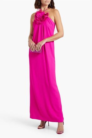 Halston Heritage Womens Onika Gown In Crepe Candy Pink