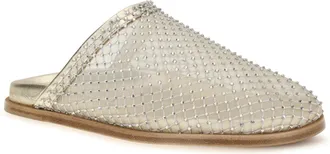 Forte_Forte Womens Mesh Sabot Platino Upper: Fabric; Sole: Rubber Sandal