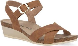 Naot Throne Wedge Sandal in Latte Brown Leather at Nordstrom, Size 11Us