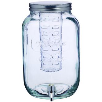 KitchenCraft Home Made Tarro Con Grifo E Infusor De Agua, Cristal, Transparente, 7,5 Litros